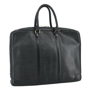 LOUIS VUITTON Epi Porte Documents Voyage Business Bag Black